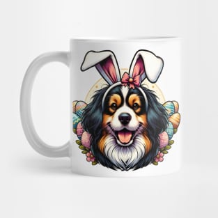 Tibetan Spaniel Celebrates Easter with Bunny Ears Mug